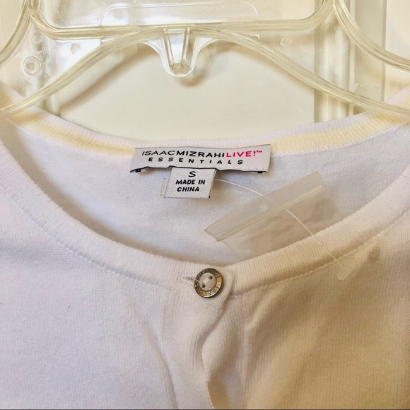 Isaac Mizrahi NWT Ladies White Cardigan Small - Picture 2 of 5